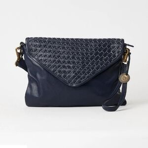 Wanderers Navy Full Grain Crossbody/Clutch